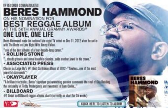 BERES HAMMOND BACK IN THE GRAMMIES WITH ONE LOVE, ONE LIFE